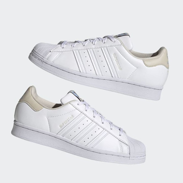 Zapatillas Adidas Superstar Vegan Mujer Chile Blancas - USNDIW437