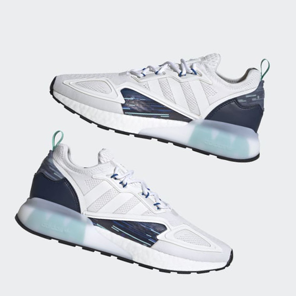 Zapatillas Adidas ZX 2K Boost Mujer Chile Blancas - AHDTLJ739