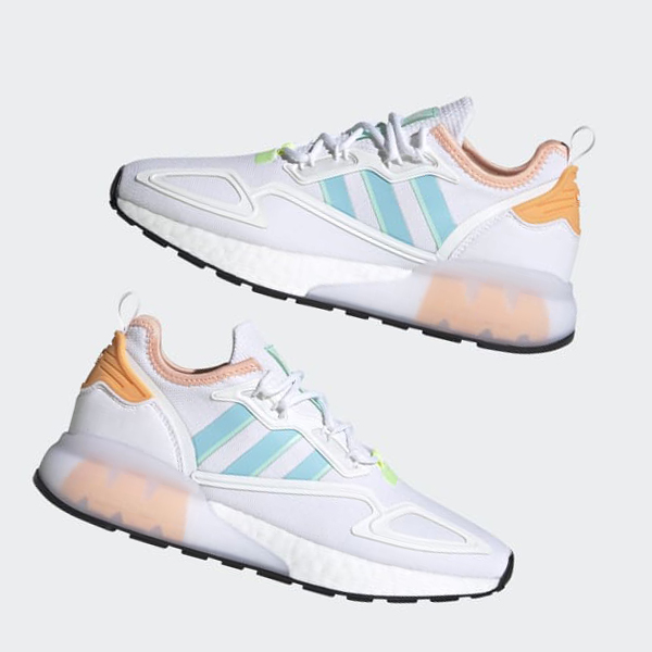 Zapatillas Adidas ZX 2K Boost Mujer Chile Blancas - SDQAWP490