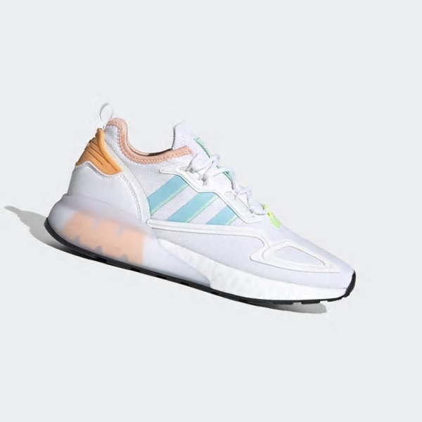 Zapatillas Adidas ZX 2K Boost Mujer Chile Blancas - SDQAWP490