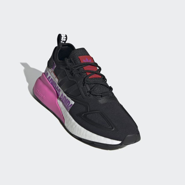 Zapatillas Adidas ZX 2K Boost Mujer Chile Negras - SXPHCV804