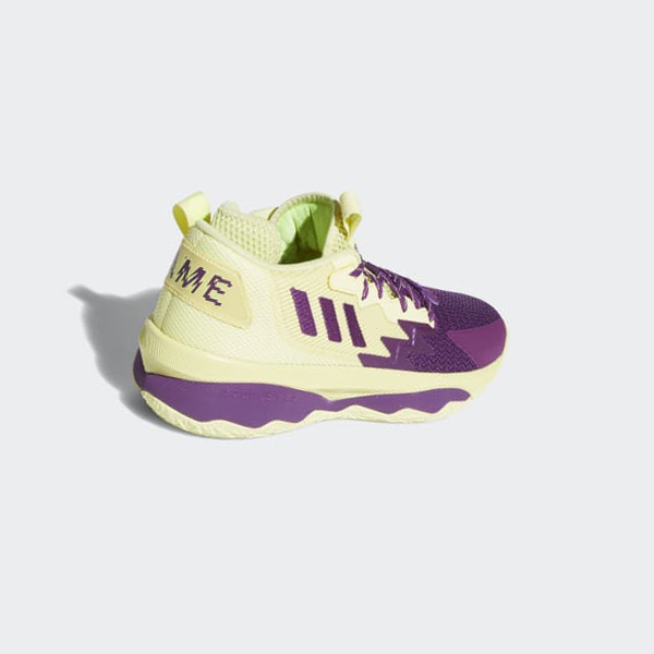 Zapatillas Baloncesto Adidas Dame 8 Mujer Chile Amarillo - MQSZLJ752