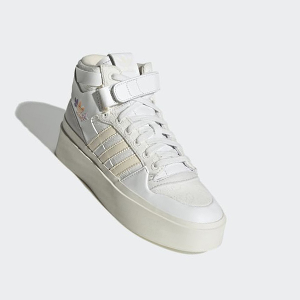 Zapatillas Baloncesto Adidas Forum Bonega Mid Mujer Chile Blancas - IVKMWA415