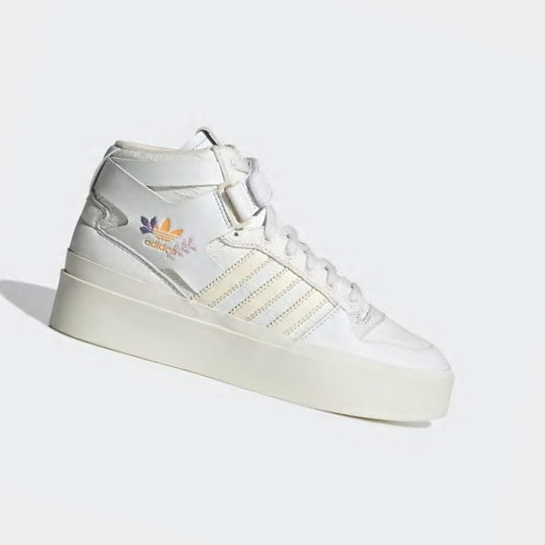 Zapatillas Baloncesto Adidas Forum Bonega Mid Mujer Chile Blancas - IVKMWA415