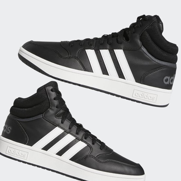 Zapatillas Baloncesto Adidas Hoops 3.0 Mid Classic Vintage Hombre Chile Negras - MXGHFL386