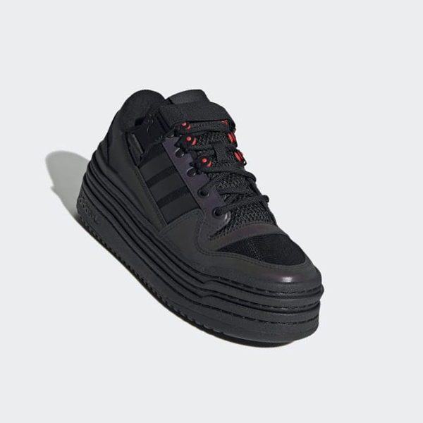 Zapatillas Baloncesto Adidas Triple Platforum Low Mujer Chile Negras - VEQXBL140