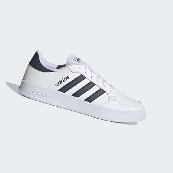 Zapatillas Para Caminar Adidas Breaknet Hombre Chile Blancas - FGURWN594