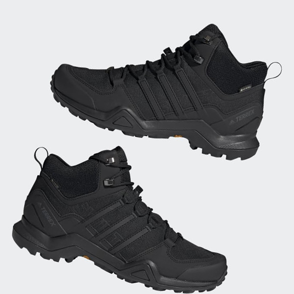 Zapatillas Para Caminar Adidas Terrex Swift R2 Mid GTX Hombre Chile Negras - KUZWES132