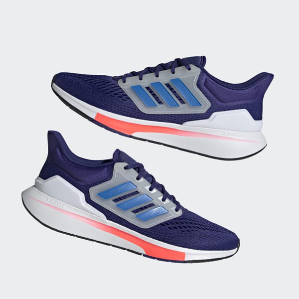 Zapatillas Running Adidas EQ21 Run Hombre Chile Azules - CHBQAE246