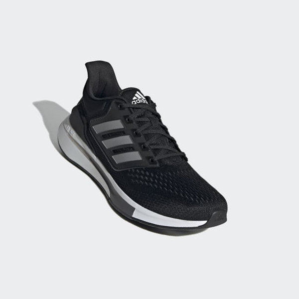 Zapatillas Running Adidas EQ21 Run Hombre Chile Negras - YSABDI423