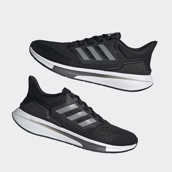 Zapatillas Running Adidas EQ21 Run Hombre Chile Negras - YSABDI423