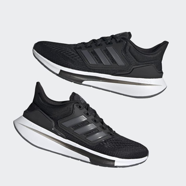 Zapatillas Running Adidas EQ21 Run Mujer Chile Negras - CVPHNY758