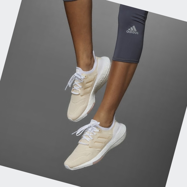 Zapatillas Running Adidas Ultraboost 22 Mujer Chile Beige - HZLWOQ169