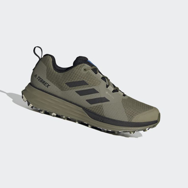 Zapatillas Trail Running Adidas Terrex Two GORE-TEX Hombre Chile Verde - UGONKS416