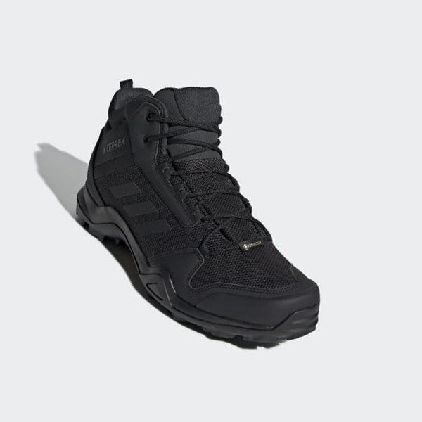 Zapatillas Trekking Adidas Terrex AX3 Mid GORE-TEX Hombre Chile Negras - FSVRLU075