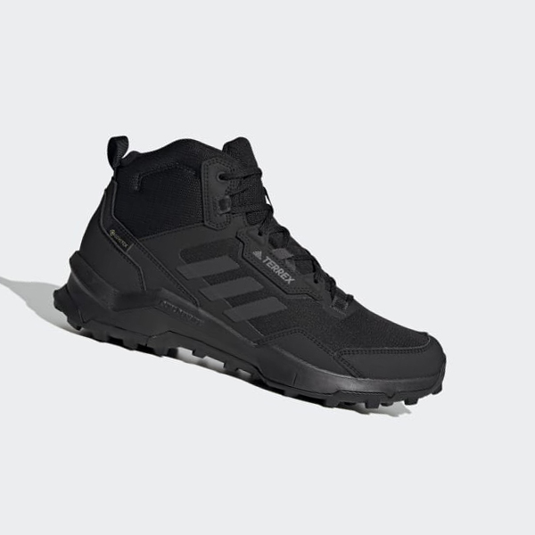 Zapatillas Trekking Adidas Terrex AX4 Mid GORE-TEX Hombre Chile Negras - EURTYX671