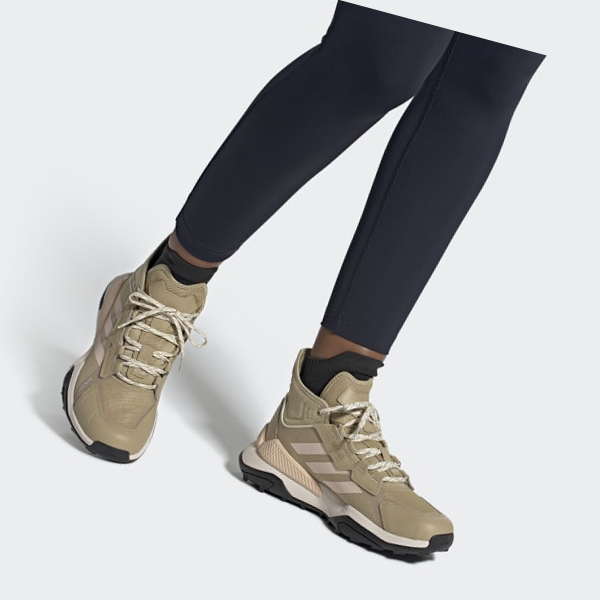 Zapatillas Trekking Adidas Terrex Hyperblue Mid RAIN.RDY Mujer Chile Beige - XRCNZT465