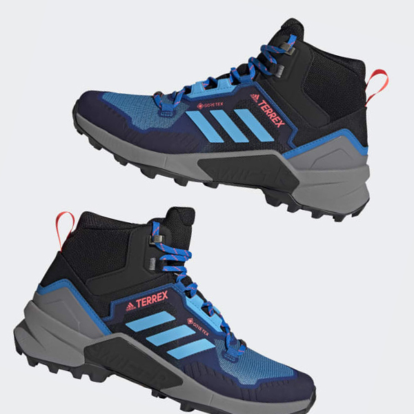 Zapatillas Trekking Adidas Terrex Swift R3 Mid GORE-TEX Hombre Chile Azules - PKZQAU627