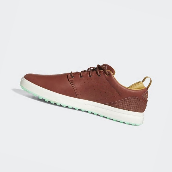 Zapatos Golf Adidas Flopshot Spikeless Hombre Chile Marrones - BIYELZ824