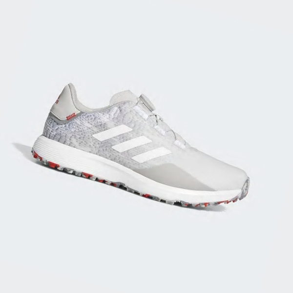 Zapatos Golf Adidas S2G BOA Anchos Spikeless Hombre Chile Gris - XCTFGY482