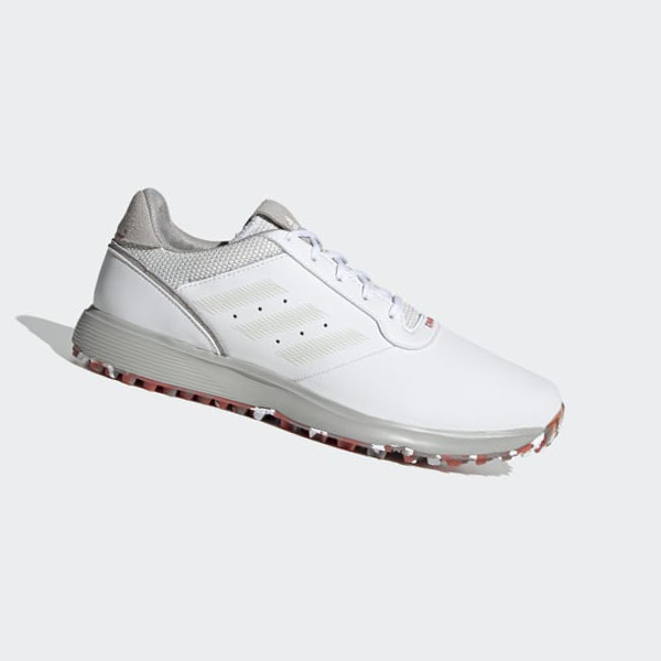 Zapatos Golf Adidas S2G Spikeless Cuero Hombre Chile Blancas - CYSLAM068