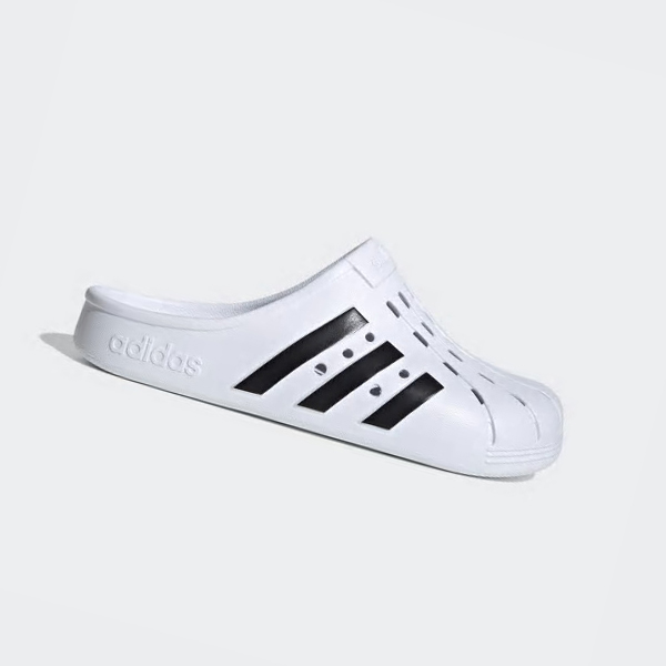 Zuecos Adidas Adilette Clogs Mujer Chile Blancas - KBQLHO012