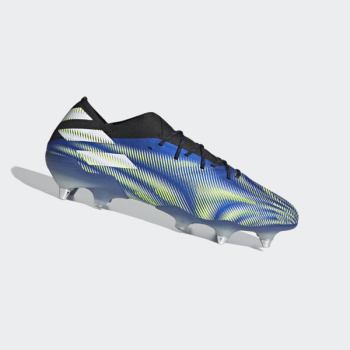 Botas De Futbol Adidas Nemeziz.1 Soft Ground Mujer Chile Azules - RBPUNA816