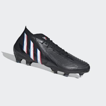 Botas De Futbol Adidas Predator Edge.1 Firm Ground Hombre Chile Negras - VMYCKN406