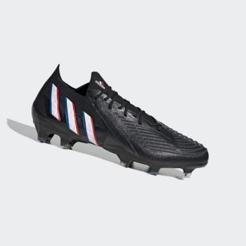 Botas De Futbol Adidas Predator Edge.1 Low Firm Ground Hombre Chile Negras - DYSWEB813