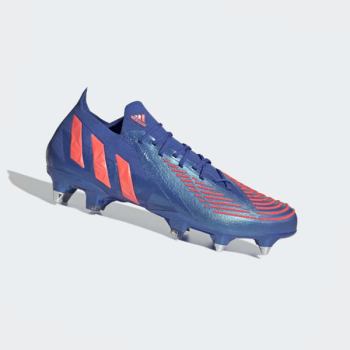 Botas De Futbol Adidas Predator Edge.1 Low Soft Ground Mujer Chile Azules - EUODQF852