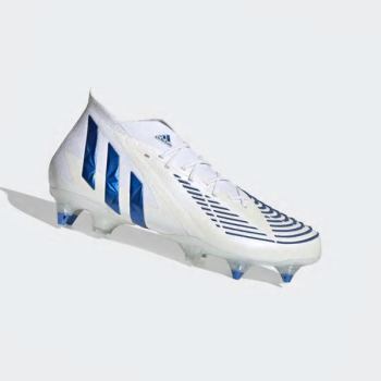 Botas De Futbol Adidas Predator Edge.1 Soft Ground Hombre Chile Blancas - EJYGUS170