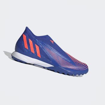 Botas De Futbol Adidas Predator Edge.3 Laceless Turf Mujer Chile Azules - CWVJQX607