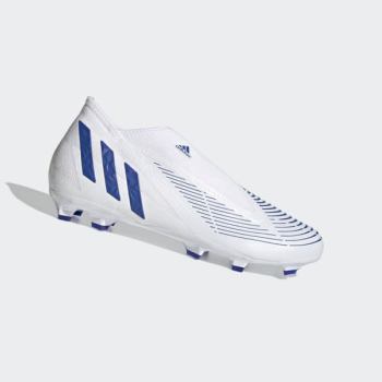 Botas De Futbol Adidas Predator Edge.3 Laceless Firm Ground Mujer Chile Blancas - TUVLKW015