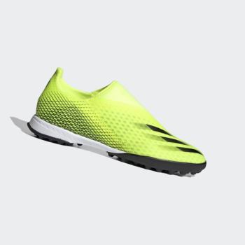 Botas De Futbol Adidas X Ghosted.3 Laceless Turf Mujer Chile Amarillo - EOKTSX370