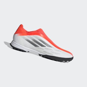 Botas De Futbol Adidas X Speedflow.3 Laceless Turf Mujer Chile Blancas - HTBFVW937