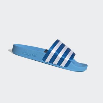 Chanclas Adidas adilette Mujer Chile Azules - YBQLST102