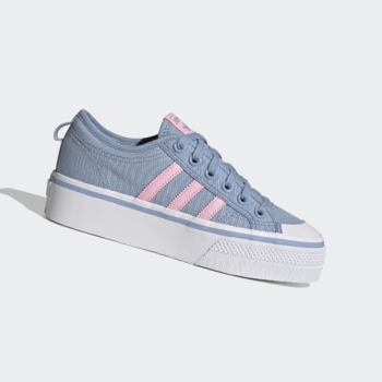 Zapatillas Adidas Nizza Plataforma Mujer Chile Azules - FJTDMV137