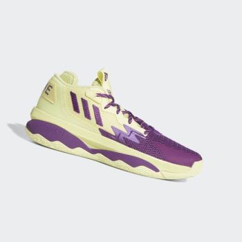 Zapatillas Baloncesto Adidas Dame 8 Hombre Chile Amarillo - TYGOIJ821